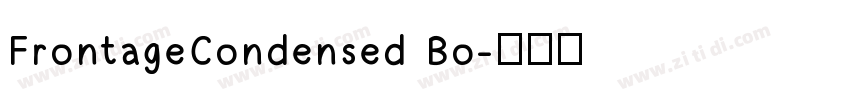 FrontageCondensed Bo字体转换